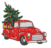 Christmas Tree Truck 2: Embroidery Design - FineryEmbroidery